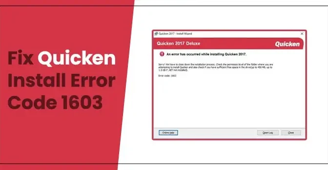 How To Fix Quicken Install Error Code 1603?