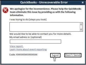 QuickBooks unrecoverable error