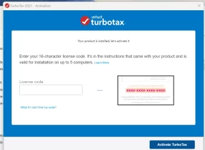 2021 Turbotax Activation key