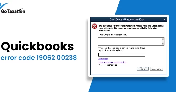 QuickBooks error code 19062 00238: Rectify Quickly & Easily