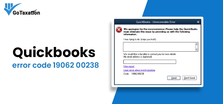 QuickBooks error code 19062 00238