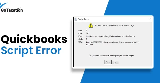 QuickBooks Script Error
