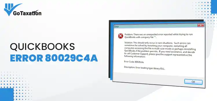QuickBooks error 80029c4a